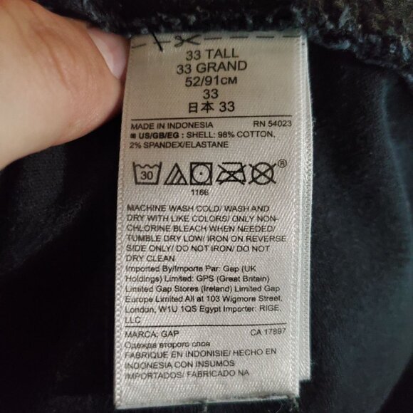 Gap Jeans Womens 33 Tall Black Perfect Boot Corduroy Stretch Five Pocket - Picture 4 of 10